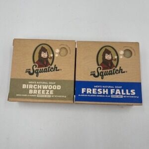 Dr Squatch Men's Natural Soap‎ Fresh Falls And Birchwood Breeze Set Of 2
